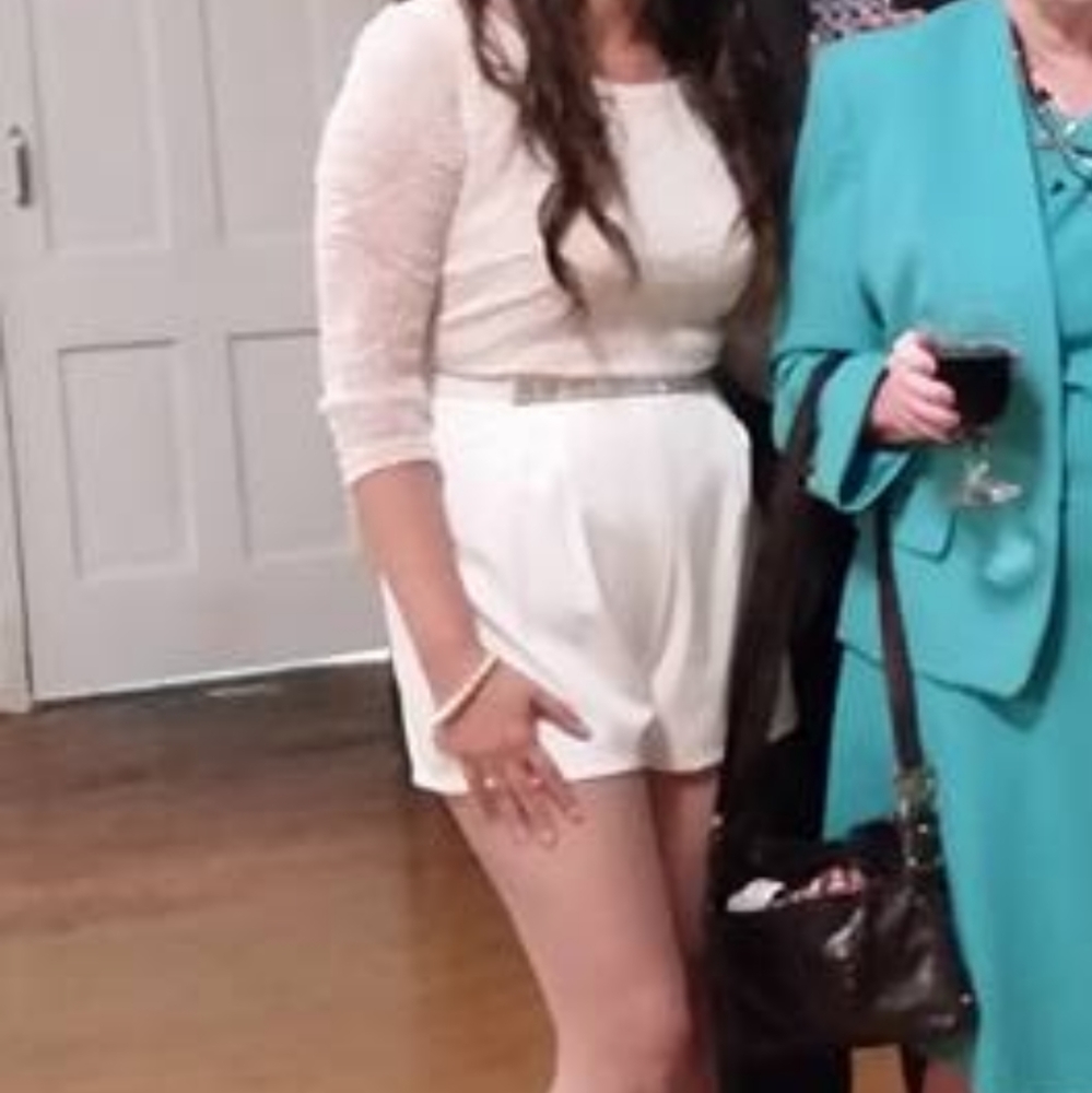 Romper with sparkling stones belt